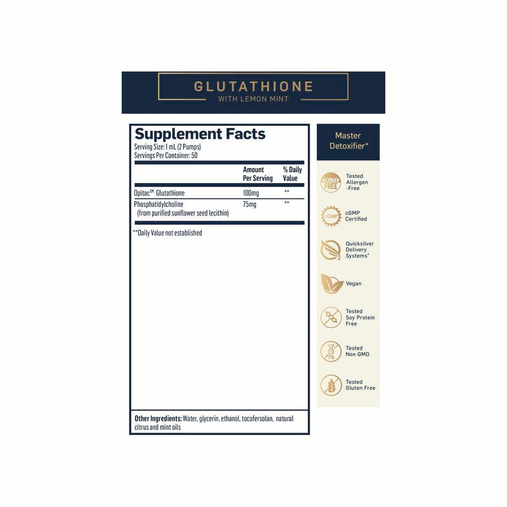 Liposomal Glutathione with Lemon Mint 50ml Wholesale - Quicksilver Scientific Nutritional Wholesaler Liposomal Glutathione with Lemon Mint 50ml Wholesale - Quicksilver Scientific Nutritional Wholesaler